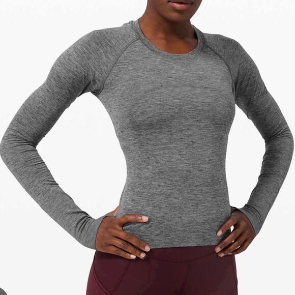 Lululemon Swiftly Tech Long-Sleeve Shirt 2.0 Heather Grey Size 6 & 0 NWT - Picture 1 of 9